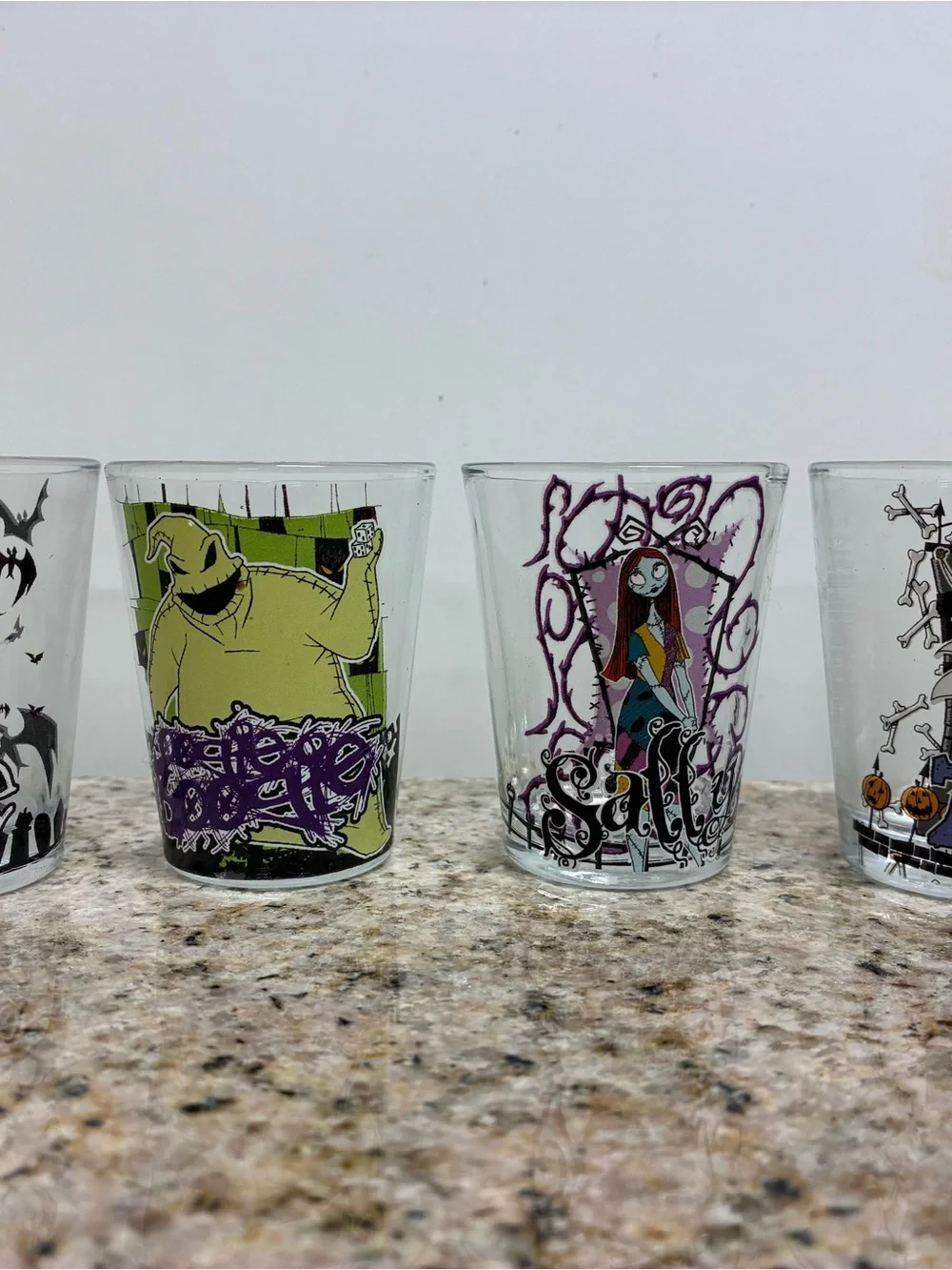 Disney Tim Burton The Nightmare Before Christmas Glassware Set - Purple/Green